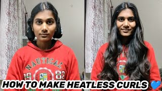 how to make heatless curlsshocked by result 😱😱🤯 [upl. by Bonnie]