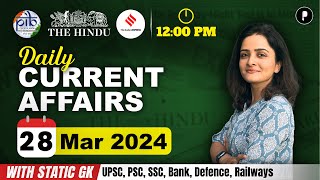 28 March Current Affairs 2024  Daily Current Affairs  Current Affairs Today [upl. by Millwater]