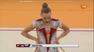 Полина Шматко булавы Чемпионат Европы 2018 Polina Shmatko clubs ECH 2018 [upl. by Irianat]