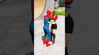 GTA V SPIDER MAN SAVES GIRLFRIEND FROM RED HULK shorts gta5 [upl. by Idrahs567]