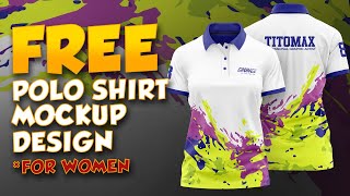 FREE POLO SHIRT MOCKUP DESIGN WOMEN TSHIRT MOCKUP PSD [upl. by Bj]