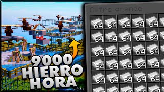 Granja de Hierro  9000 HierroHora  La MAS FACIL y BARATA  Tutorial Minecraft 121 a 115 [upl. by Schuler712]