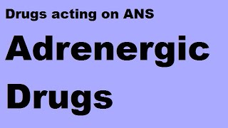 Adrenergic drugs [upl. by Renaud]