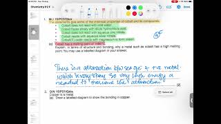 Past Papers of Metallic BondO levels Olevel chemistry IGCSE Chemistry [upl. by Eralcyram]