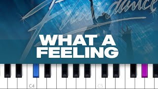 Irene Cara  What A Feeling Flashdance piano tutorial [upl. by Nosreme]