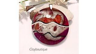 Polymer Clay Mokume Gane with Alcohol Inks and Metal Leaf [upl. by Alma]