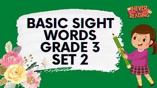 BASIC SIGHT WORDS GRADE 3SET 2PRACTICE READING [upl. by Iruam854]