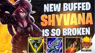 WILD RIFT  NEW BUFFED SHYVANA IS SO BROKEN  Challenger Shyvana Gameplay  Guide amp Build [upl. by Fruin729]