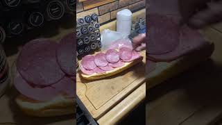 Premium Bitalian Hoagie kurtshomliv foodies hoagie homemade fypシ゚viral [upl. by Enelegna]