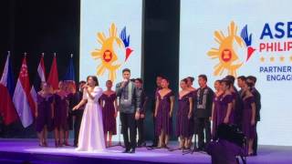 Christian Bautista amp Aicelle Santos  ASEAN SPIRIT Live at ASEAN50 Opening Ceremonies [upl. by Bertelli]