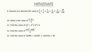 Express as a decimal  Mathcount9 [upl. by Barret623]