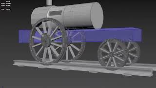 Stephensons Rocket in 3DS Max  Vers 3 [upl. by Byrn]