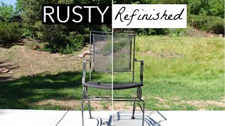 How To Refinish Metal Patio Chairs  StepbyStep Process [upl. by Alac]