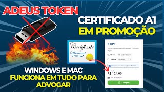 ADEUS TOKEN Certificado Digital A1 em PROMOÇÃO  O melhor certificado para advocacia [upl. by Lahcsap]