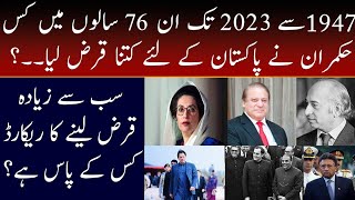 History of Pakistan Loan 1947 To 2023  Pakistan Debt History  Who takes most loan for Pakistan [upl. by Ramin]