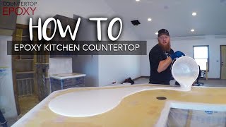 HOW TO  Epoxy Kitchen Countertop  Countertop Epoxy  White Marble Countertop  Kitchen Countertop [upl. by Atilrahc]