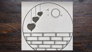 Easy circle drawing  Circle drawing for beginners  Pencil drawing in circle step by step [upl. by Coltson]