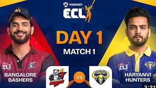 ECL  Match 1  Bangalore Bashers vsHaryanvi Hunters  Abhishek Malhan vs ElvishYadav [upl. by Pembroke]