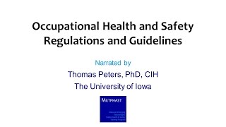 Module 3 Occupational Health and Safety Regulations and Guidelines [upl. by Lledroc]