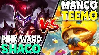 WHEN PINK WARD SHACO MEETS MANCOS TEEMO IN HIGH ELO FULL GAME [upl. by Enasus]