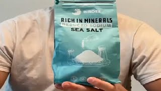 Birdee Low Sodium Sea Salt 35 2oz Nutrient and Mineral Dense 34 Less Gourmet for Baking Seasonin [upl. by Drawd789]