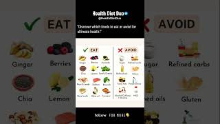 Discover which food EAT or AVOID for ultimate Health  HealthDietDuo shorts [upl. by Twelve]