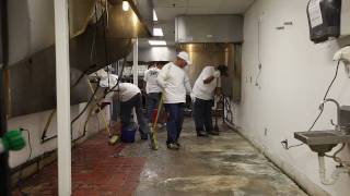 Golden Corral Silikal America commercial kitchen flooring installation [upl. by Lulita678]