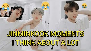 BTS JinMinKook  Try not to laughsmile  Jinminkook being chaotic [upl. by Nemlaz]