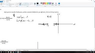 Kontrol Sistemleri Köklerin Yer Eğrisi Çizimi [upl. by Camilo]