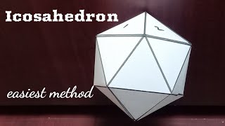 How to make Icosahedron with paper । 3d maths model celestial planetary shape [upl. by Averell]