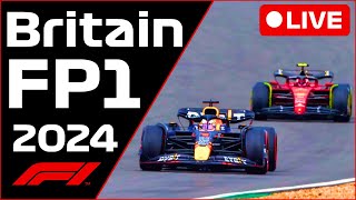 🔴F1 LIVE  British GP FP1  Commentary  Live Timing [upl. by Nialb]