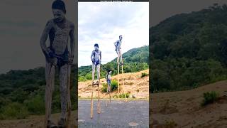 Banna Tribe Stick Walking People shorts ytshots [upl. by Alrad]