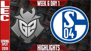 G2 vs S04 Highlighhts  LEC Spring 2019 Week 6 Day 1  G2 Esports vs Schalke 04 [upl. by Ramsay312]