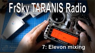 712 FrSky TARANIS Radio – Creating a custom mix for Elevons flying wing [upl. by Adelia]