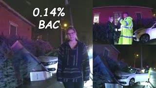 Woman Wrecks Honda Civic Before DWI Arrest in Glassboro NJ [upl. by Verner]