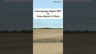 Koenigsegg Agera RST vs Tesla Model X Plaid  automobile cartok [upl. by Eselehs754]