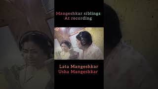 Rare video Lata Mangeshkar amp usha mangeshkar recording Hanuman Bhajan  mangeshkar sisters viral [upl. by Vina]