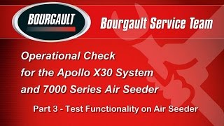 Bourgault 7000 Air Seeder  3 Test Air Seeder Functions [upl. by Nomma]