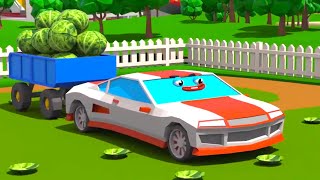 Tracteur VS Voiture de course dans Cars Town  Dessins animés pour les enfants [upl. by Findley753]