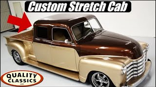 1950 Chevrolet Truck STRETCH CAB Restomod  converted to 7 window [upl. by Ellemac]