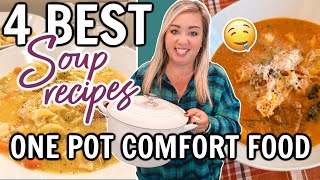 4 BEST AND EASIEST FALL SOUP RECIPES  ONE POT COMFORT FOOD  WE COULD EAT THESE EVERYDAY [upl. by Zaraf]