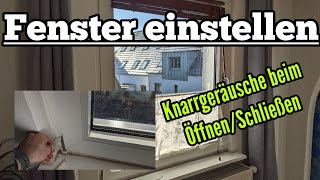 Fenster einstellen Fenster knarrt beim Öffnen und Schließen Fenster Wartung [upl. by Hughes]