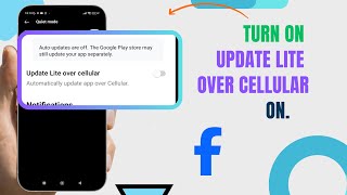 Turn On Update Lite Over Cellular On Facebook Lite Technologyglance [upl. by Etnoek]