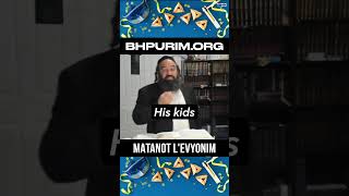 Funny Purim Story Matanot LEvyonim RabbiYaronReuven Torah Purim Mussar Funny Jewish Jokes [upl. by Helmer]