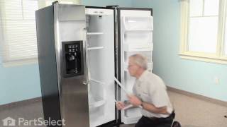 Refrigerator Repair  Replacing the RightHand Drawer Slide Assembly GE Part WR72X240 [upl. by Rancell]