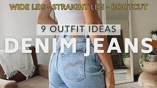 How I Style DENIM Jeans 3 styles 9 outfits ft Nudie Jeans Co [upl. by Ateiluj]