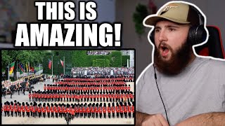 AMERICAN Reacts to Trooping The Colour  Escort To The Colour [upl. by Armahs318]