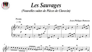 Les Sauvages Nouvelles suites de Pièces de Clavecin  JeanPhilippe Rameau Piano Sheet Music [upl. by Gitt830]