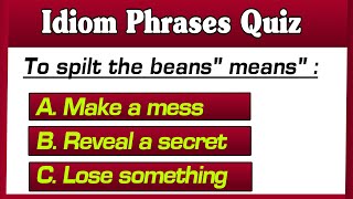 Idiom Quiz  Important idioms and phrases [upl. by Dud]