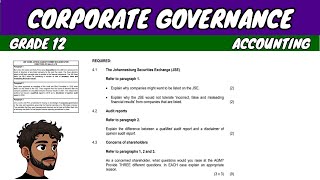 Corporate Governance Grade 12 Accounting [upl. by Ordway]